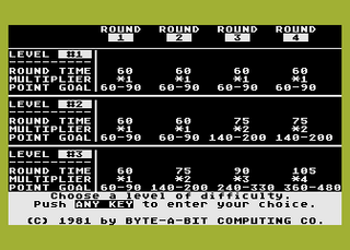 Atari GameBase Number_Stumper Byte-a-Bit_Computing_Co. 1981
