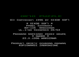 Atari GameBase Orto_Puzzle Sikor_Soft 1996