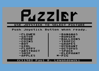Atari GameBase Puzzler APX 1983