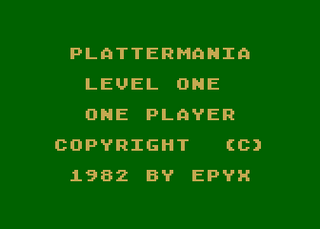 Atari GameBase Plattermania Epyx 1982