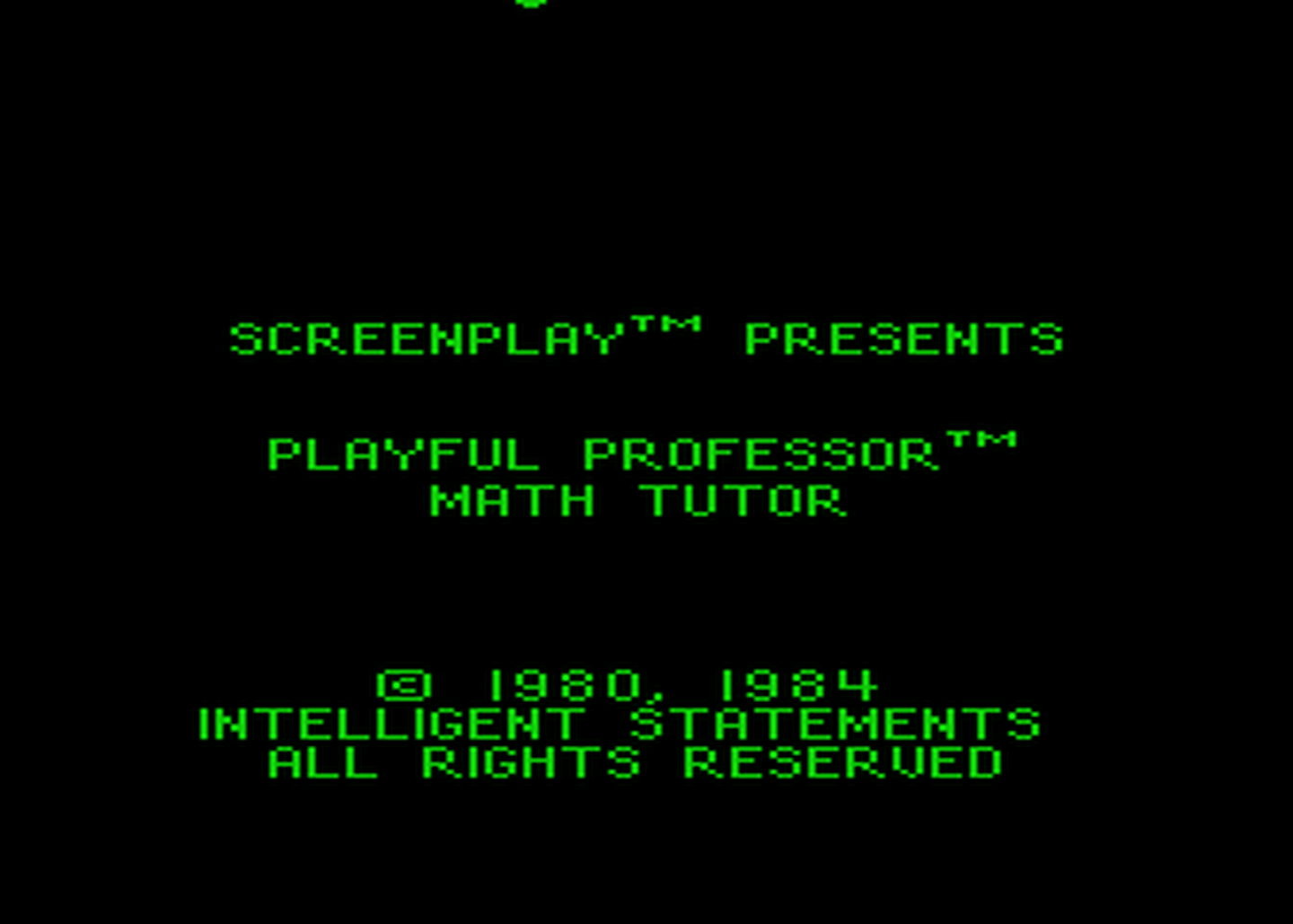 Atari GameBase Playful_Professor_Math_Tutor ScreenPlay 1984