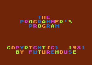 Atari GameBase Programmer's_Program,_The FutureHouse 1981