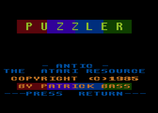 Atari GameBase Puzzler Antic 1985