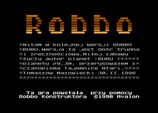 Atari GameBase Robbo_-_Bubu_-_Tomaszow_Mazowiecki (No_Publisher) 1998