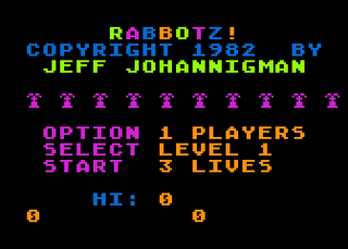 Atari GameBase Rabbotz! APX 1982