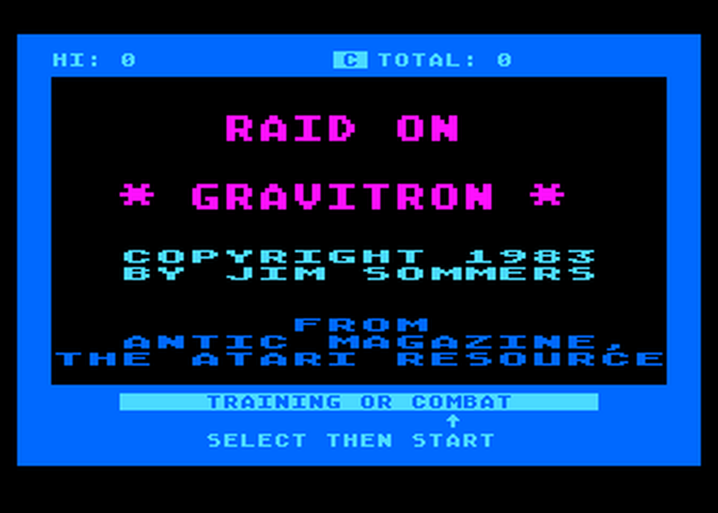 Atari GameBase Raid_on_Gravitron Antic_Software 1983