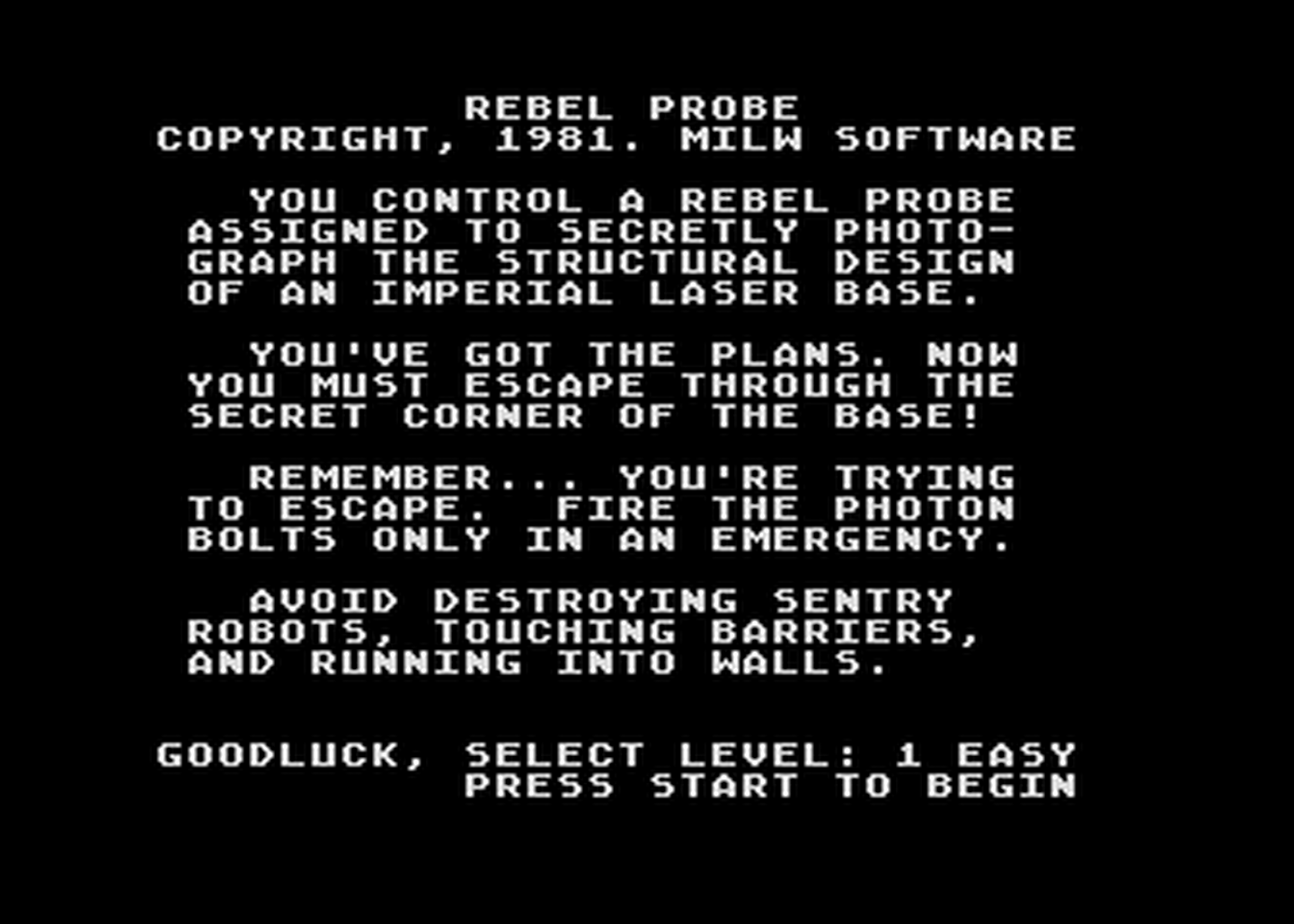Atari GameBase Rebel_Probe Milwaukee_Software 1981