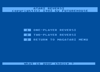 Atari GameBase Reversi FutureHouse 1982