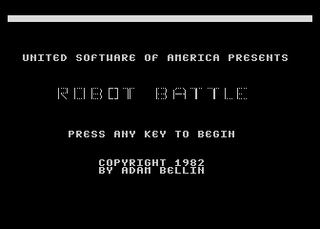 Atari GameBase Robot_Battle United_Software_of_America 1982