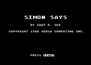 Atari GameBase Simon_Says Versa_Computing 1980