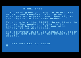 Atari GameBase Simon_Says Adventure_International_(USA) 1980