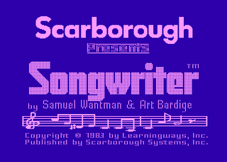 Atari GameBase Songwriter Scarborough_Systems_Inc 1983