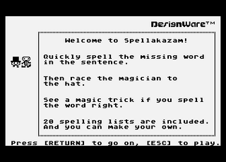 Atari GameBase Spellakazam DesignWare 1983