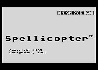 Atari GameBase Spellicopter DesignWare 1983