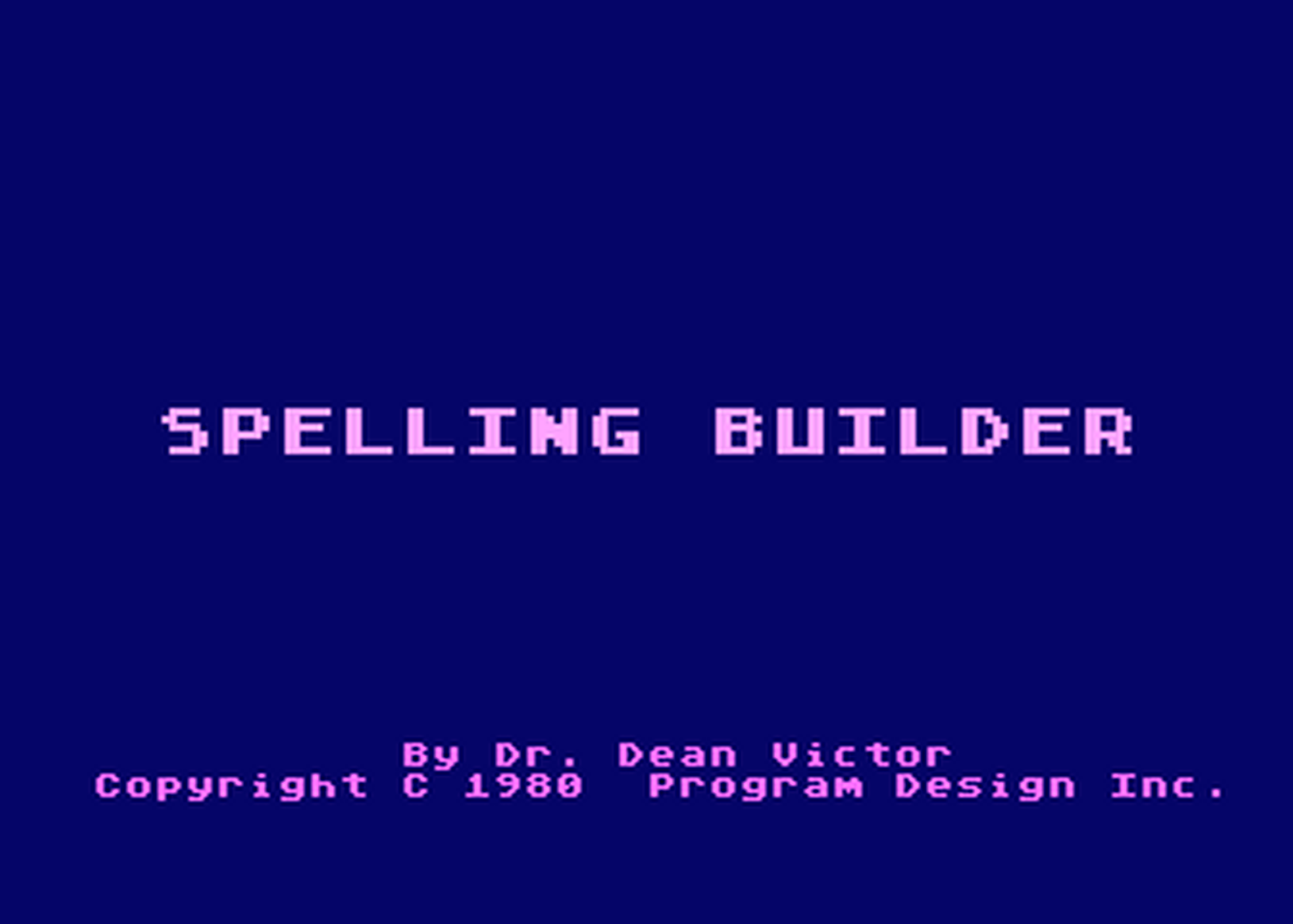 Atari GameBase Spelling_Builder PDI 1981