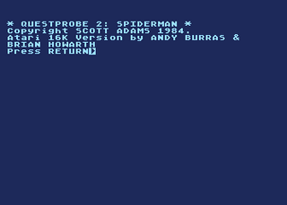 Atari GameBase Questprobe_#2_-_Spider-Man_(UK) Adventure_International_(UK) 1984