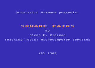 Atari GameBase Square_Pairs Scholastic_Wizware 1983