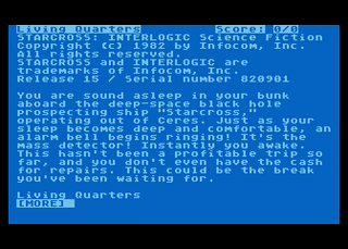 Atari GameBase Starcross Infocom 1982
