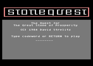 Atari GameBase Stonequest LotsBytes 1984