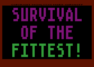 Atari GameBase Survival_Of_The_Fittest IDSI 1982