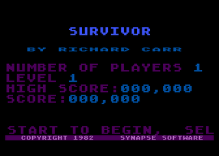 Atari GameBase Survivor Synapse_Software 1982