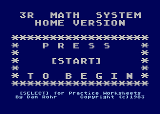 Atari GameBase Three_R_Math_Home_System APX 1983