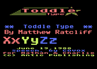 Atari GameBase Talking_Toddle_Type Antic 1988