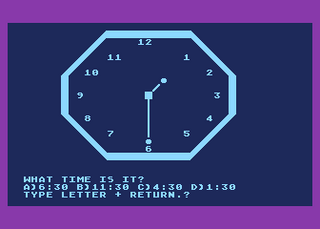 Atari GameBase Telling_Time Orange_Cherry_Software 1984