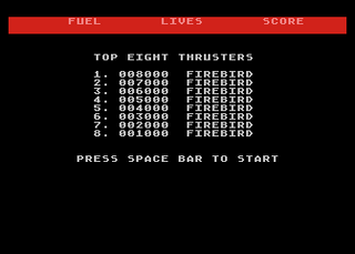 Atari GameBase Thrust Firebird 1986