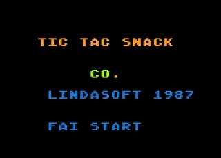 Atari GameBase Tic-Tac-Snack Lindasoft 1987