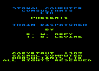 Atari GameBase Train_Dispatcher Signal_Computer_Consultants 1983