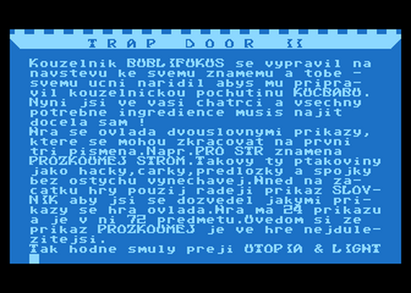 Atari GameBase Trap_Door_II Utopia_Software