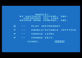 Atari GameBase Wargle! Hayden_Software 1983