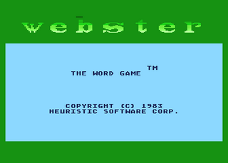 Atari GameBase Webster_-_The_Word_Game CBS_Software 1983