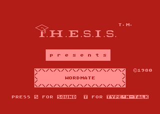 Atari GameBase Wordmate Thesis 1980