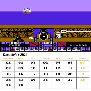 Kalendarz Atari XL / 2024. Strona April / 2024