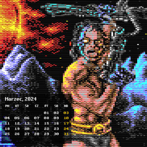 Kalendarz Commodore C64 na rok 2024. Strona Marzec / 2024