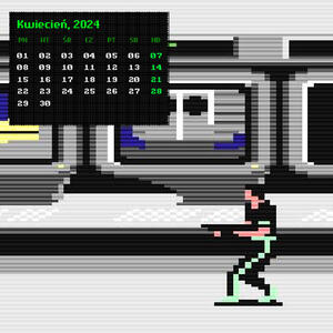 Kalendarz Commodore C64 na rok 2024. Strona Kwiecień / 2024