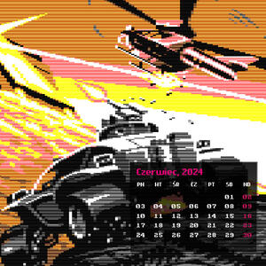 Kalendarz Commodore C64 na rok 2024. Strona Czerwiec / 2024