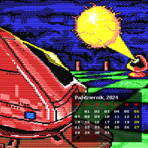 Kalendarz Commodore C64 na rok 2024. Strona Październik / 2024