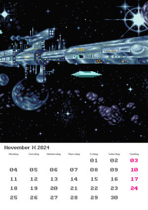 Kalendarz na rok 2024. Strona November / 2024