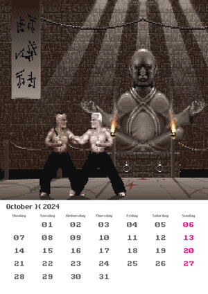 Kalendarz na rok 2024. Strona October / 2024