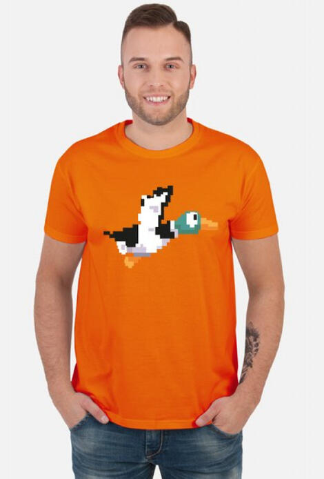 Retro T-Shirt Duck DuckHunt Nintendo 8 - męski podkoszulek