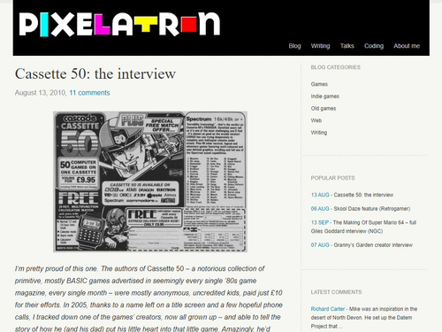 Cassette 50: the interview | pixelatron - website of mark green: web content guy, writer and editor