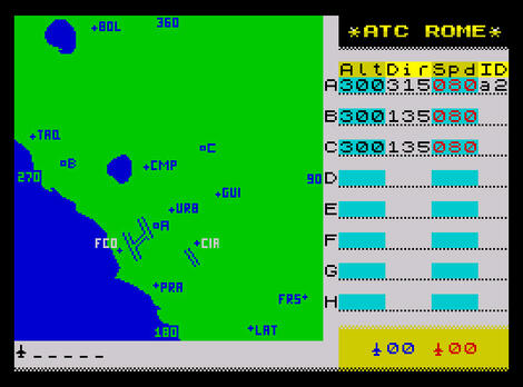 ZX Retro Air_Traffic_Rome_(ZX_Spectrum_16kB)._FUNSPOT.IT,_Luca_Bordoni,_1987/2014