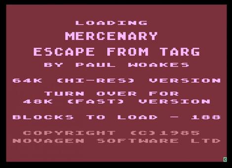 ATARI atari800 Mercenary Escape_from_Targ