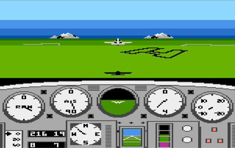 Atari XE XL 800 Altirra Solo_Flight MicroProse 1983