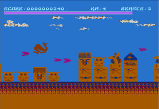 Atari XE XL Altirra Matrix Gridrunner_2 Attack_of_the_Mutant_Camels Hesware 1983