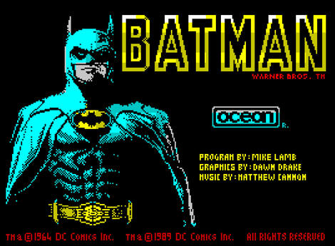 ZX Spectrum:Speccy:Batman The Movie:Ocean Software Ltd.:Ocean Software Ltd.:1989: