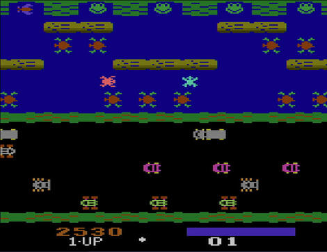 Atari VCS 2600 Stella Frogger Starpath_Corporation Konami_Industry_Co._Ltd. 1983
